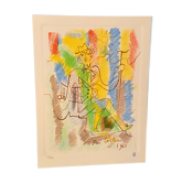 Original lithograph numbered Jean Cocteau