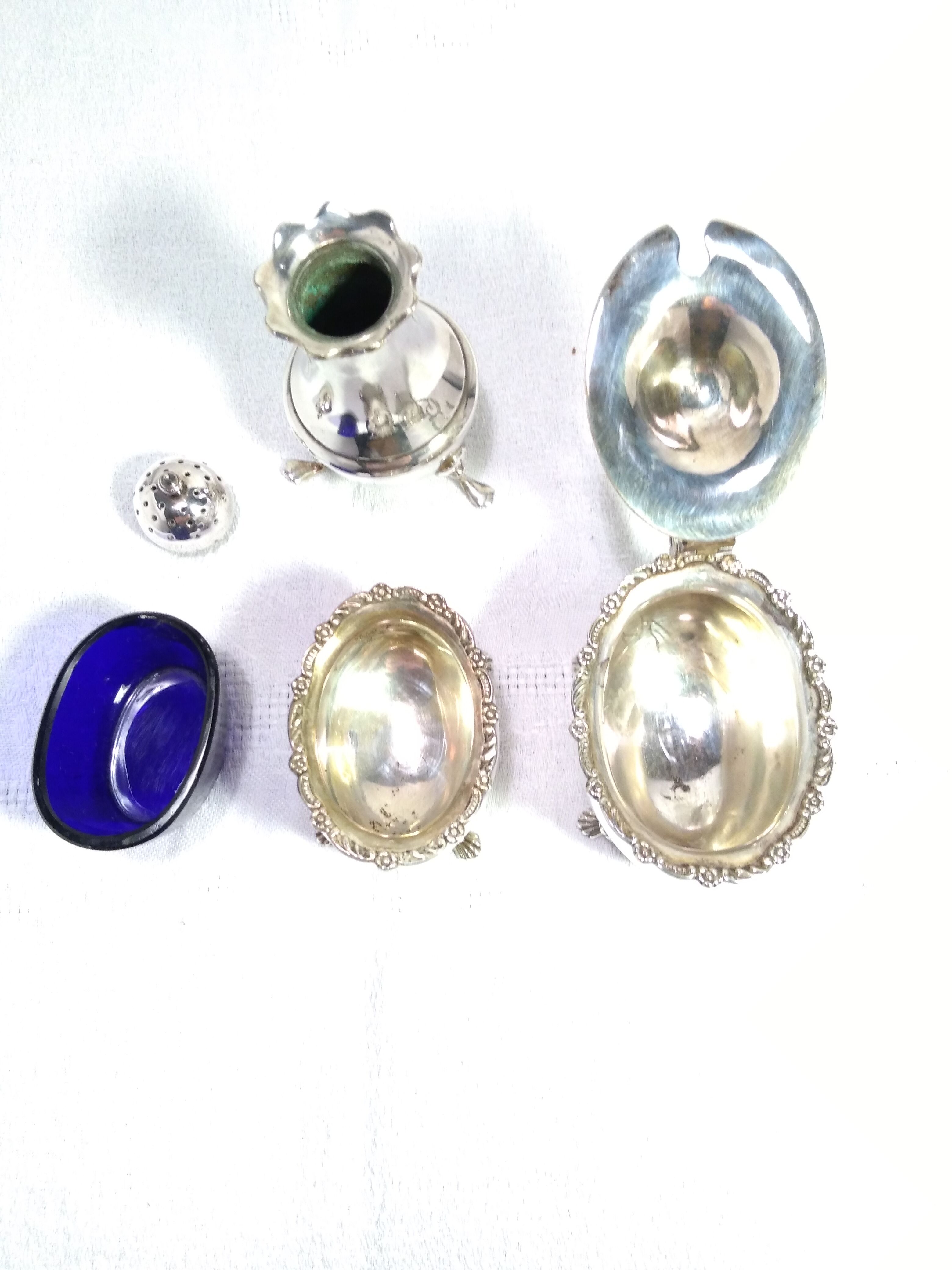 Mappin condiment set - Webb silver metal