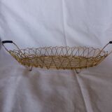 Flat gold metal and scoubidou basket basket