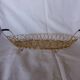 Corbeille panier plat métal doré et scoubidou