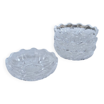 Set of 4 XS cut glass bowls