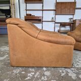 2x De Sede DS-46 vintage 1970s design leather lounge chair