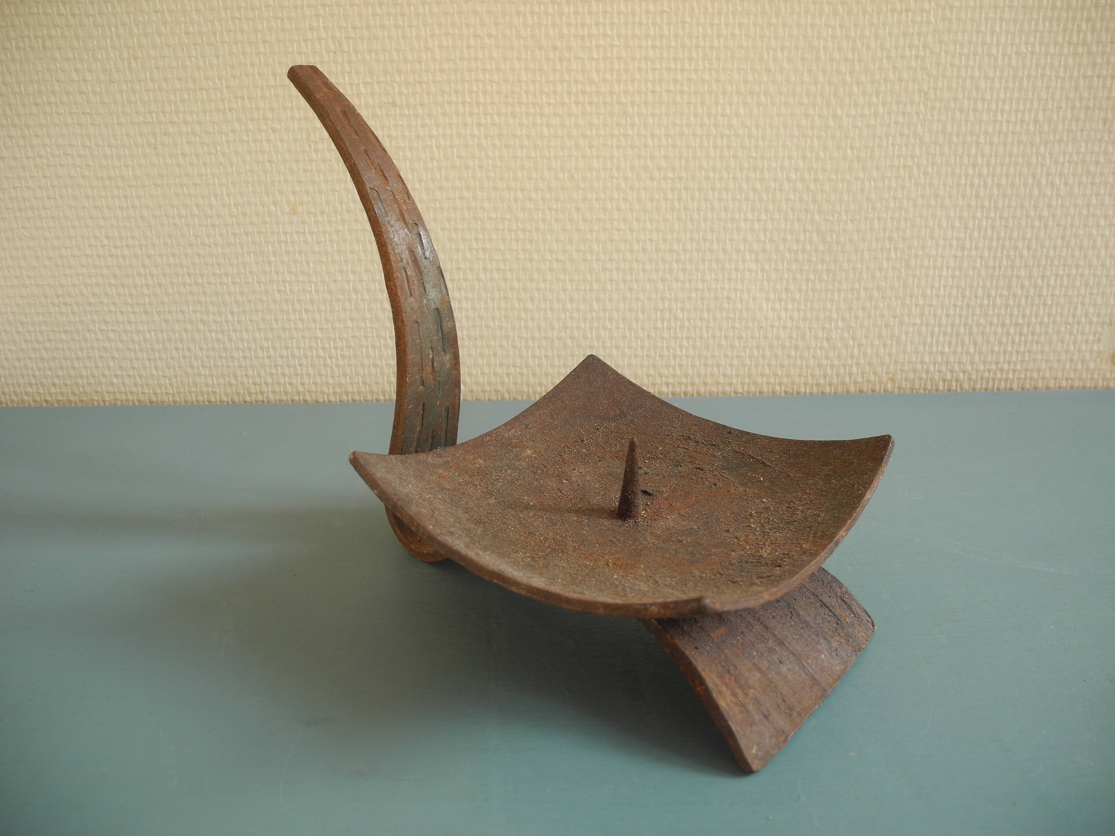 antique vintage brutalist candle holder/candlestick