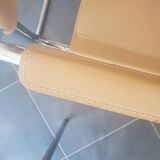 Beige leather armchair