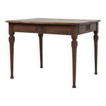 Mid-Century French Rustic Side Table in Wood, 1850s