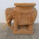 Side table or end table "elephant" in rattan, wicker, 1960s 70s