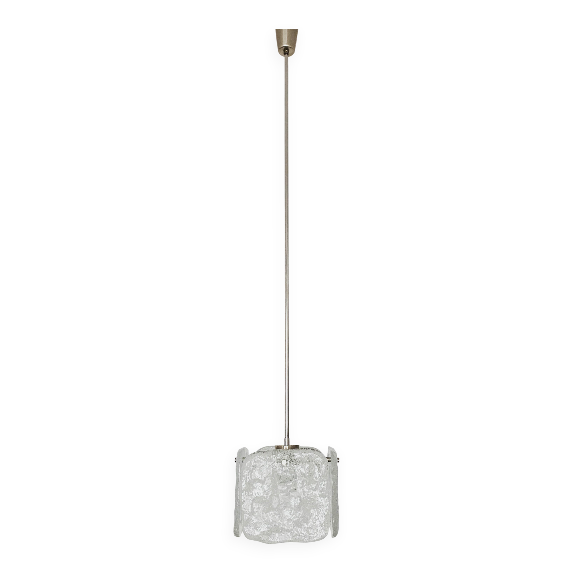 Austrian Ice Glass Chandelier by J.T. Kalmar