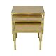 Design set of 3 nesting tables brass copper glass gold style maison jansen