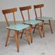 Set of 3 Czech TON Bystrice "Thonet" chairs, made of wood, 1960.