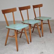 Set of 3 Czech TON Bystrice "Thonet" chairs, made of wood, 1960.