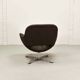 Rohé Chocolate Brown Leatherette Vintage Design Lounge Chair, 1960s