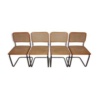 Lot de 4 chaises Cesca B32 par Marcel Breuer