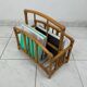 Vintage bamboo magazine rack