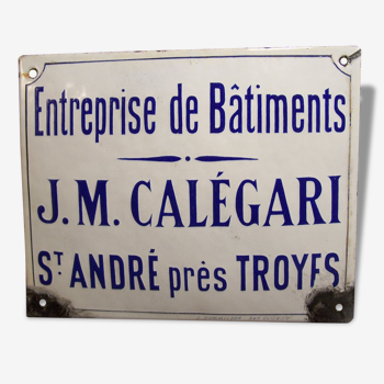 Ancienne plaque émaillée