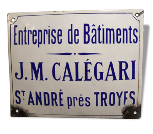 Ancienne plaque émaillée