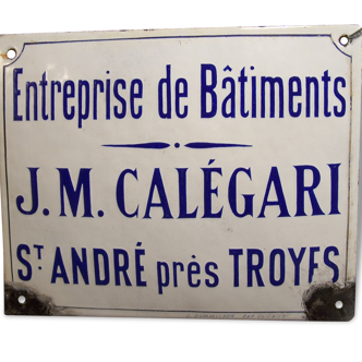 Ancienne plaque émaillée