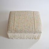 Pouf repose pieds tweed