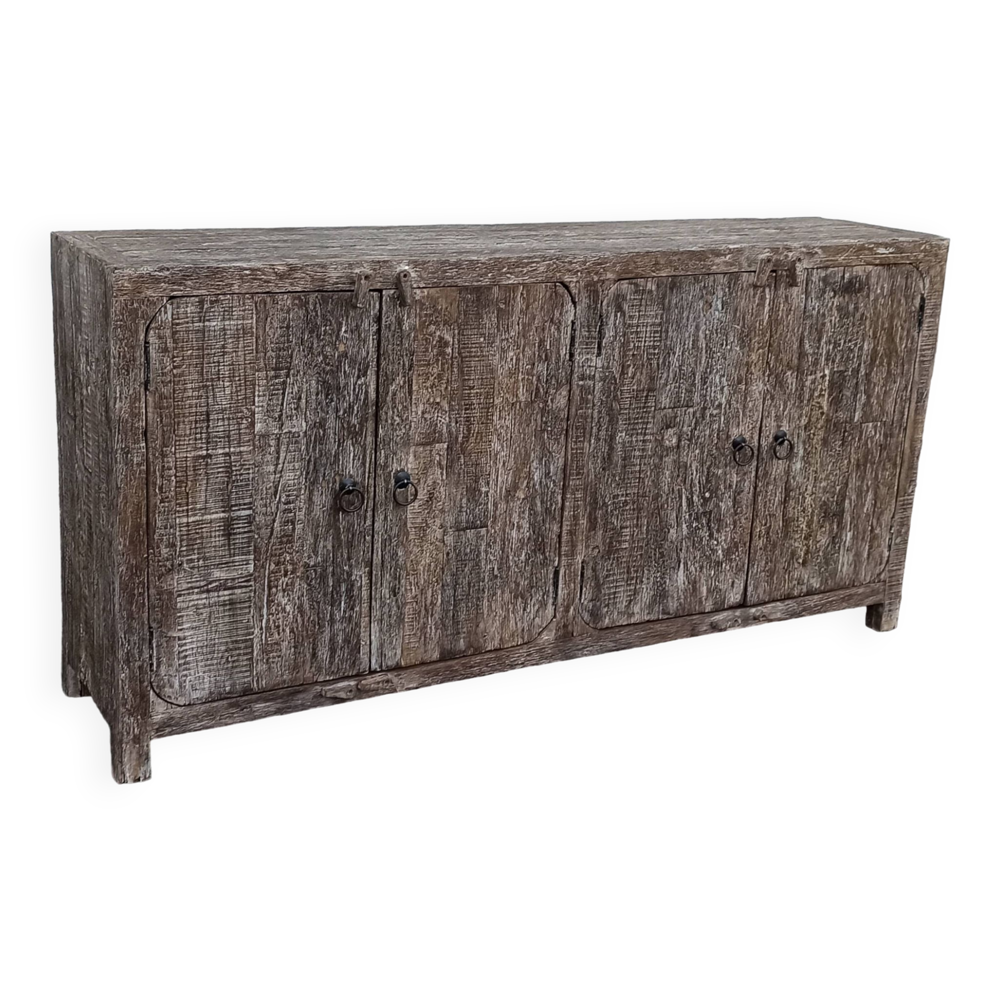 Buffet 4 portes en bois brut