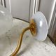 Pair of opaline tulip appliques on brass support 40-50s
