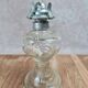 Antique glass oil lamp, dove decoration, An Qing China