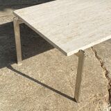1970 rectangular travertine coffee table
