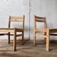 Pair of vintage dlg charlotte perriand Illmari tapiovaara chairs