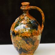 Very Decorative Water Jug Glazed Teimel Istvan Obanya Boros kancso pottery