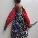 Marionnette asiatique, bois et laiton