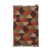 Tapis kilim tissé à la main en jute, 75 x 120 cm