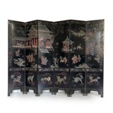 Coromandel lacquered Chinese screen with 6 panels
