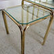 Vintage nesting tables in brass and glass from the 70s – set of 3