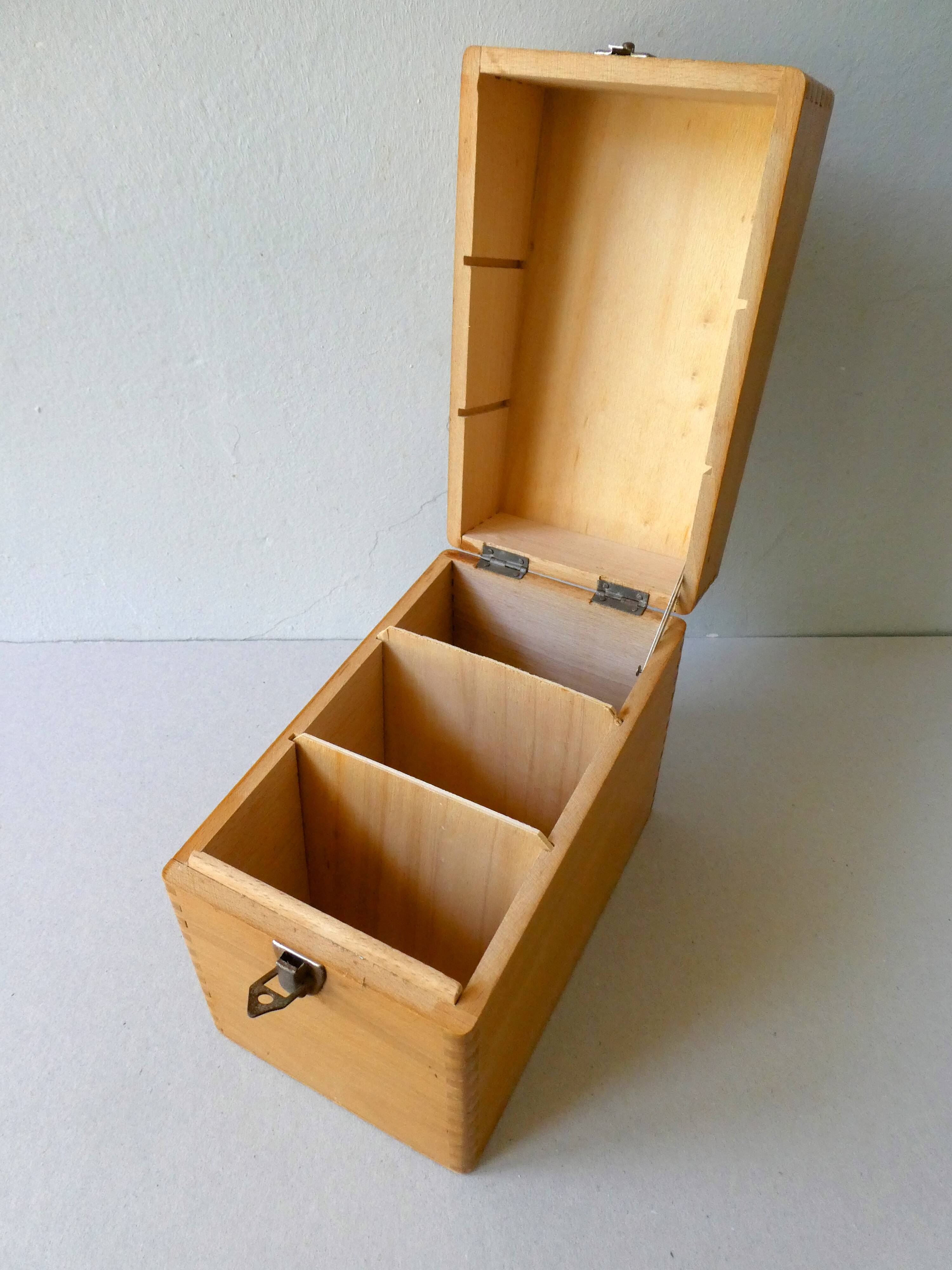 Light wooden box, 60s