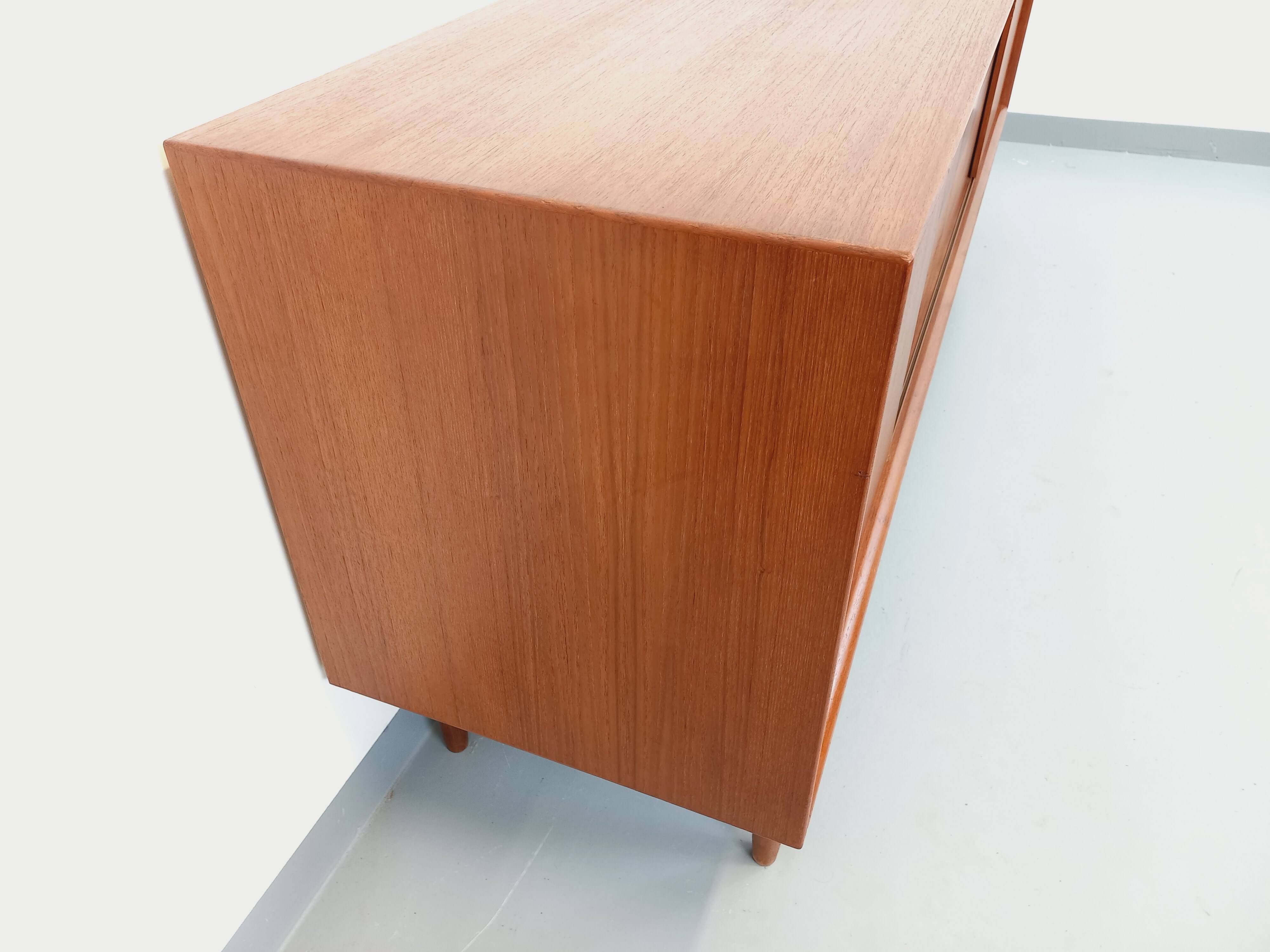 Vintage Scandinavian teak sideboard from the 60s by designer Edvard Valentinsen for Samcom