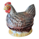 Chicken terrine in slip signed M. Caugant
