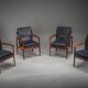Danish Model 431 armchairs in leather by Arne Vodder for Sibast Møbler, 1960s, set of 4
