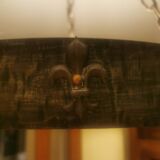 Medieval type wrought iron chandelier
