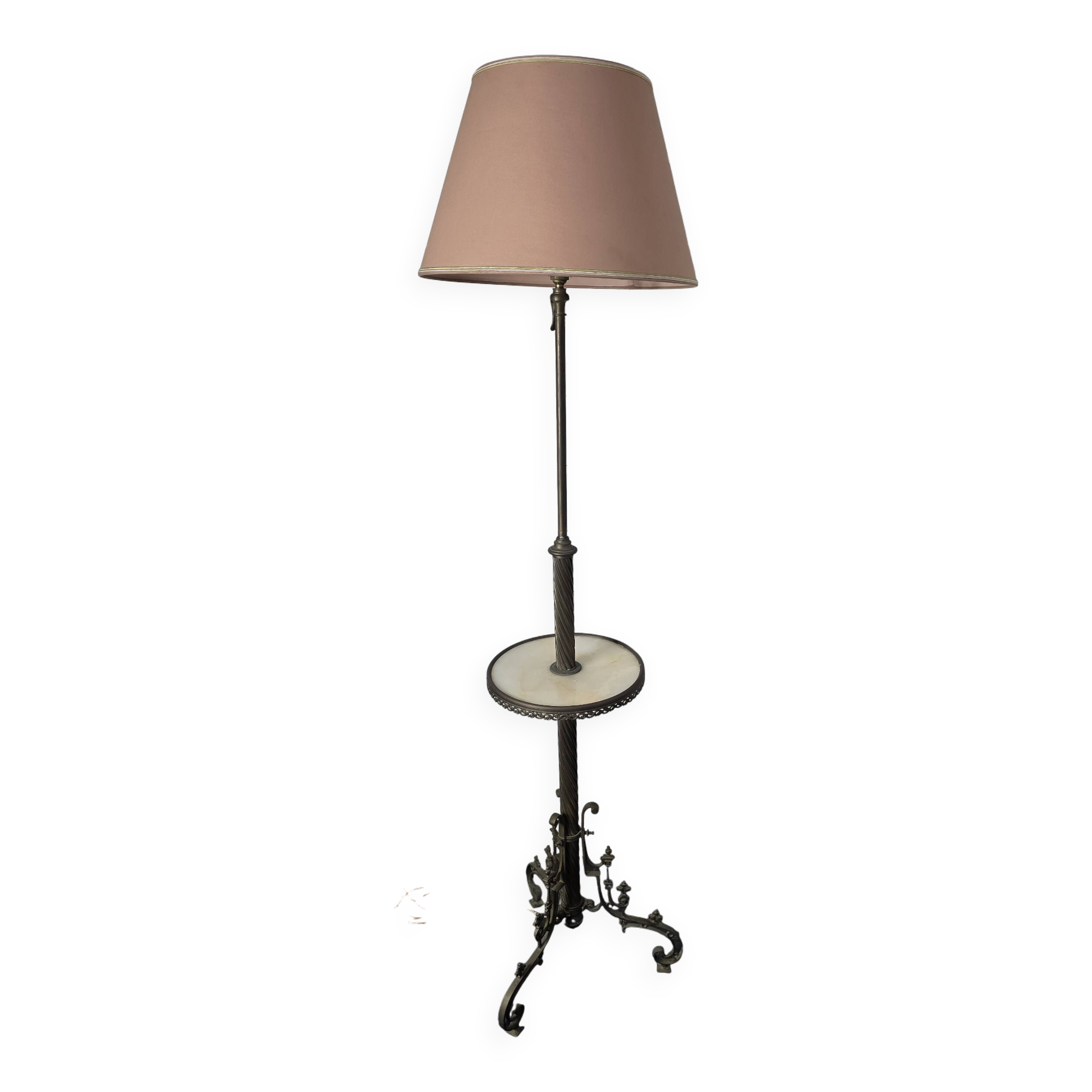 Napoleon III floor lamp in bronze and brass