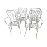4 chaises en fer forgé