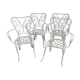 4 wrought iron chairs