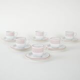 Set of porcelain cups, Italian design, 1980s, production: Italy