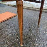 Round extendable dining table in Louis XVI style, 100cm with 2 extensions.