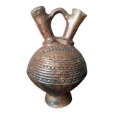Handmade ceramic pottery ethnic tribal gargoulette