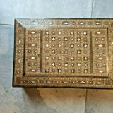 Branded wooden box, mother-of-pearl inlay, Syrian