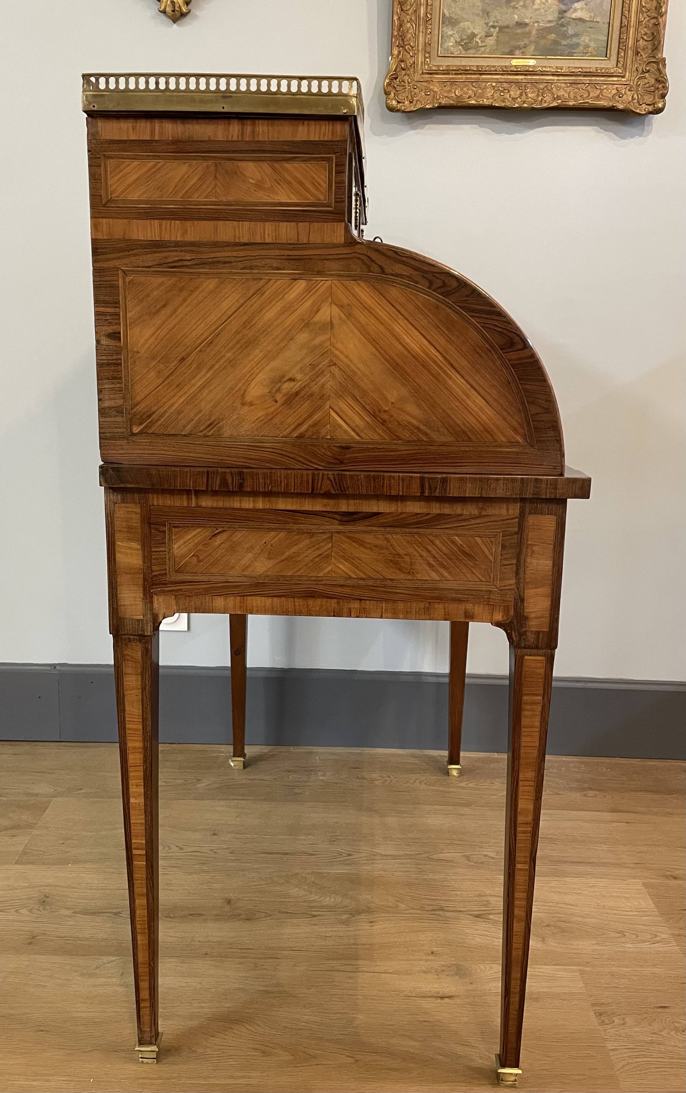 Louis XVI style cylinder desk from the 18th century