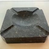 Square empty pocket ashtray in black marble