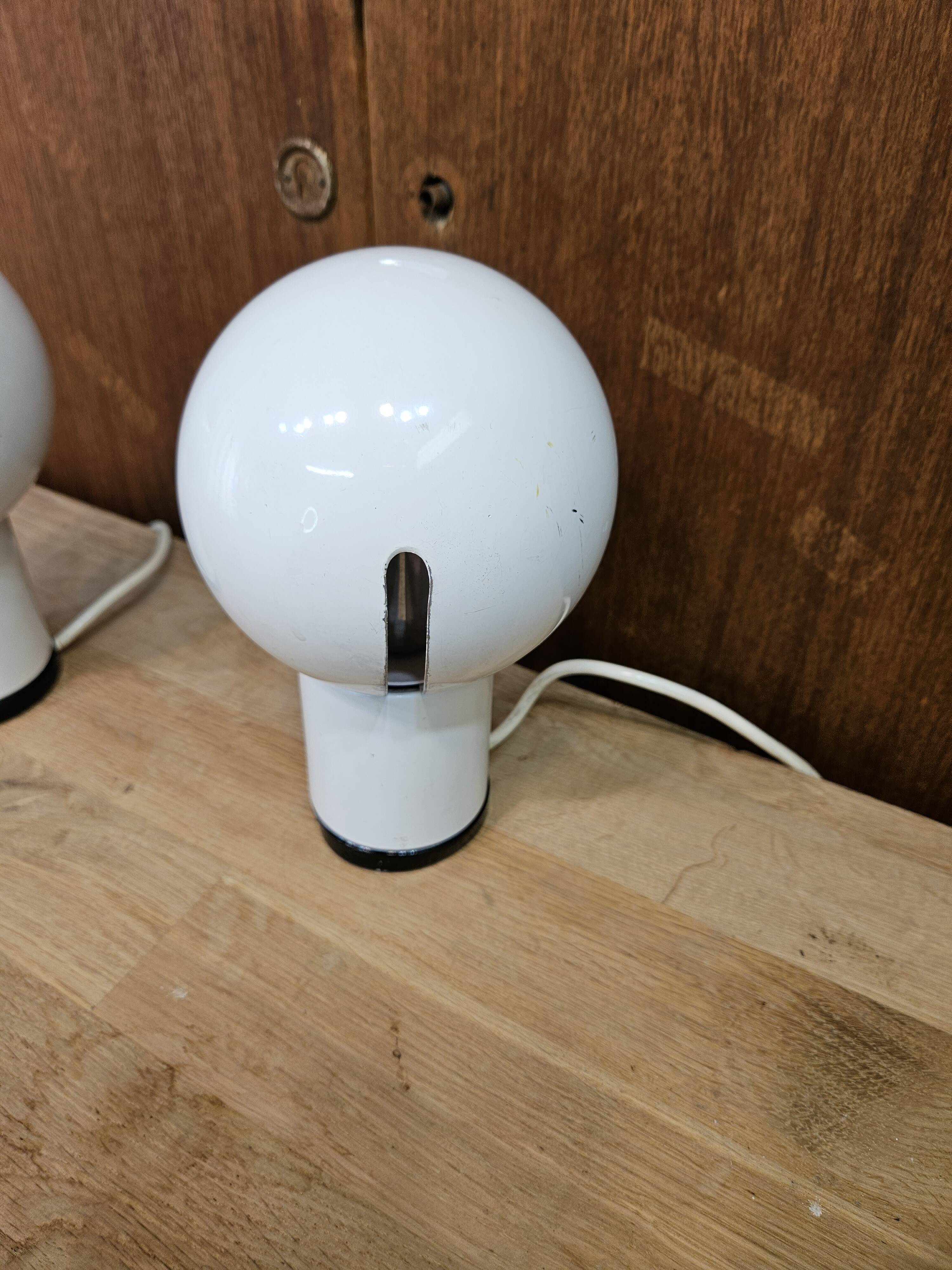 Pair of Italian design bedside lamps 1970 Valenti