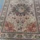 Tapis oriental d'Inde Taj Mahal bordeaux fleurs 160x230