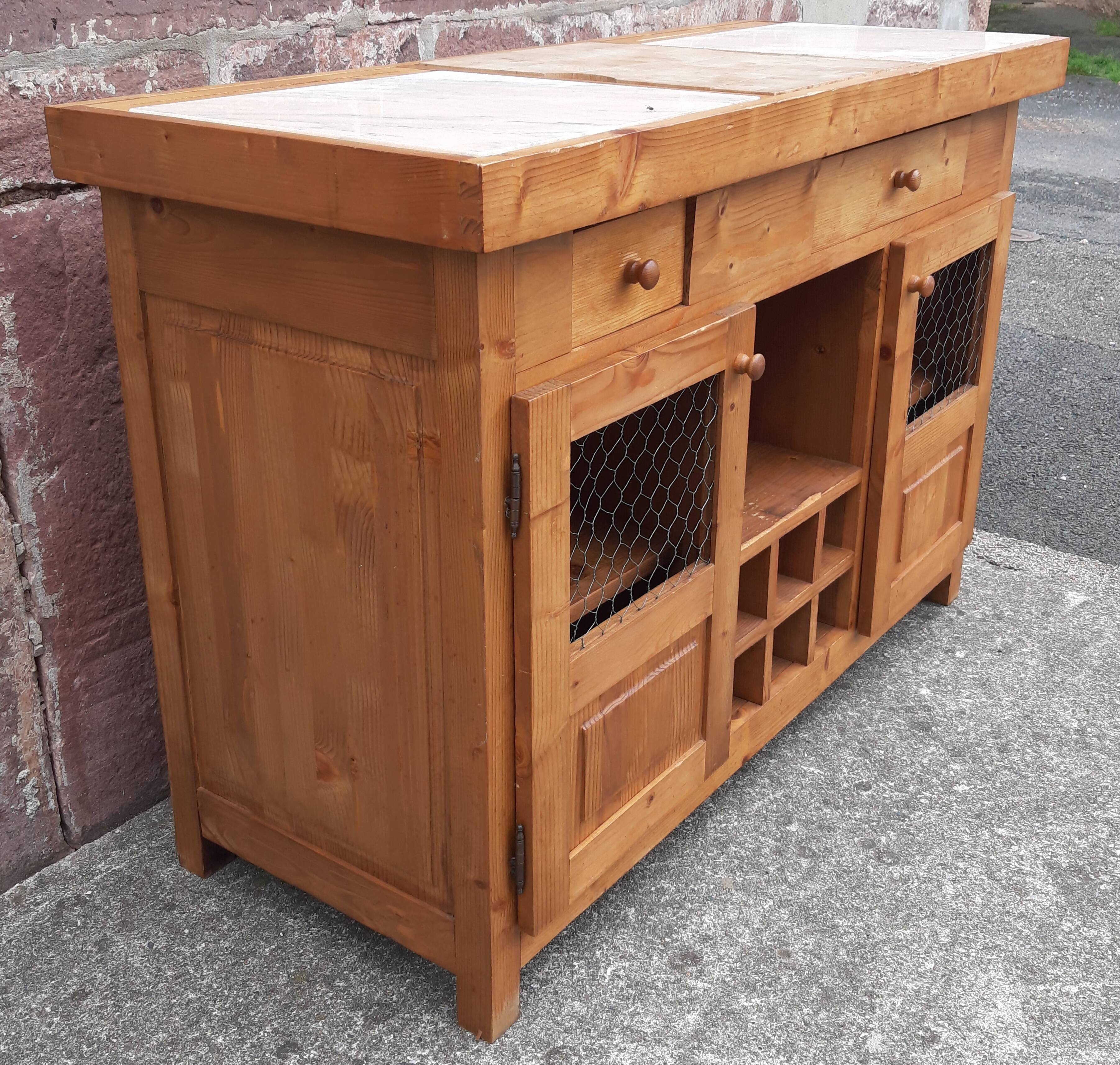 Buffet de cuisine - Billot - Table de boucher