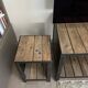 Michel Design Industrial Group, TV Unit & Side Table, Oak and Steel