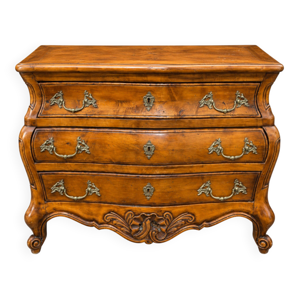 Commode tombeau galbée Louis XV